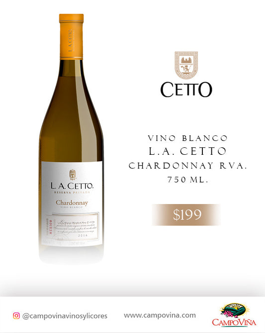 L.A. CETTO CHARDONNAY RVA. BLANCO 750 ML